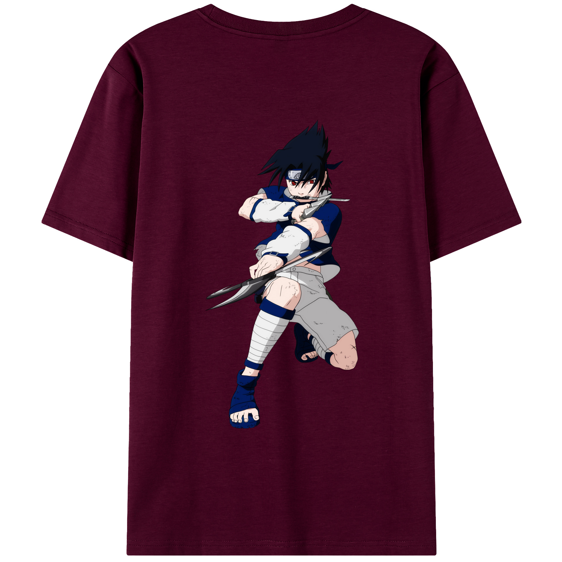 （画像用） NARUTO -ナルト- うちは サスケ Uchiha Sasuke レディース半袖Tシャツ(バックプリント)